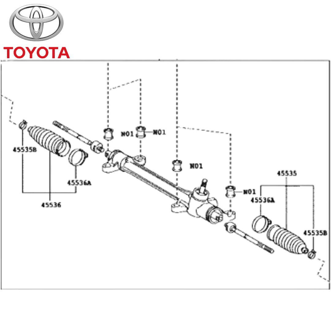Cajetin De Direccion Toyota Corolla 1.8 2014-2019 4551002490 Genuino Original - Image 6
