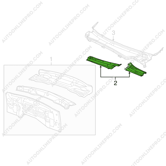 Base Rejilla De Torpedo Jeep Grand Cherokee 2013 5.7 5058934AE - Image 4