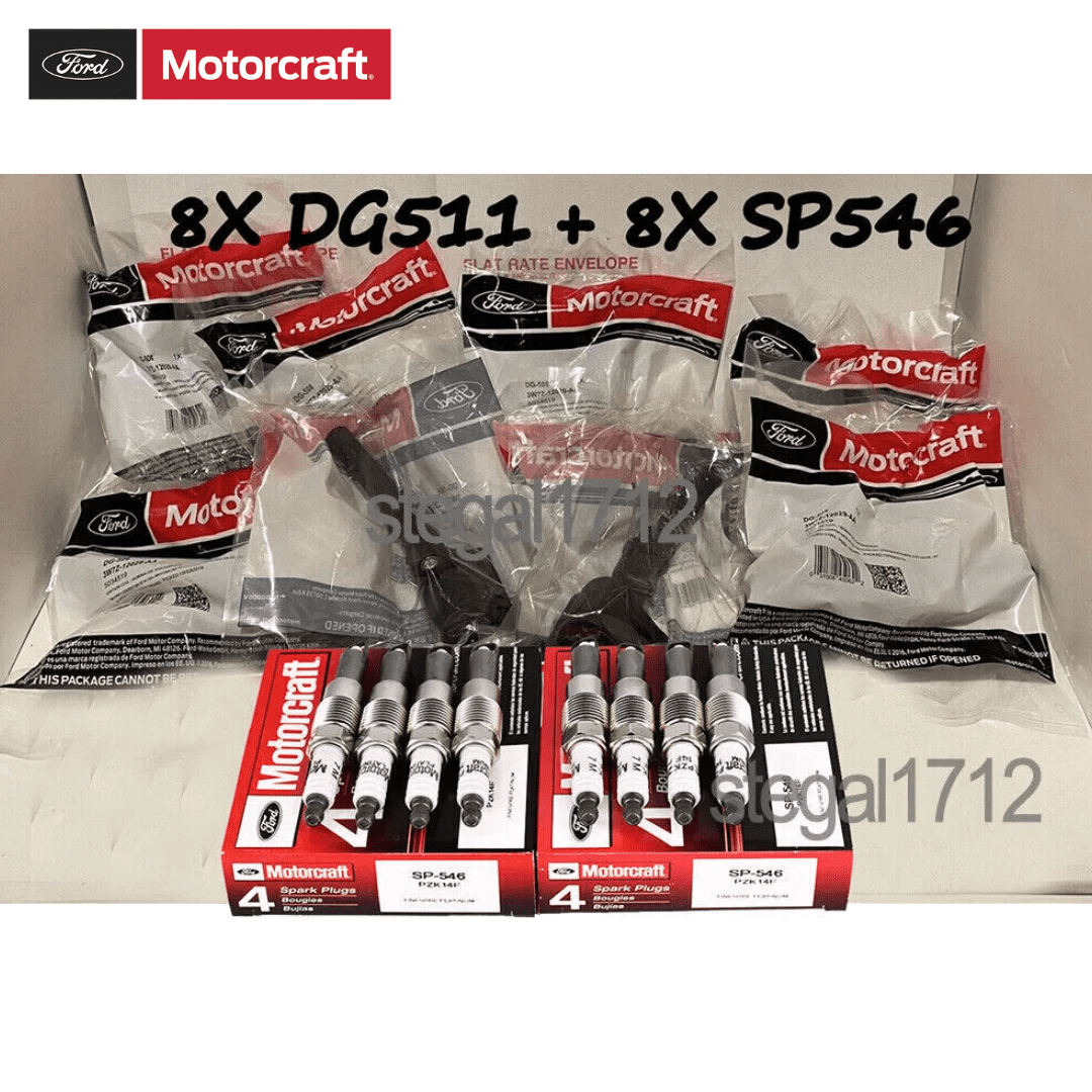 Set De 8 Bobinas Y 8 Bujias Ford Explorer 4.6 5.4 2006-2008 3L3U12A366BB 3L3Z12029BA Motorcraft