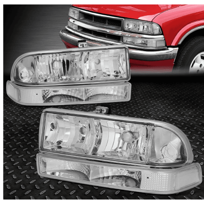 Set Faros Delanteros Chevrolet Blazer 4.3 1998-2004 GM2521162 15098267 Aftermarket