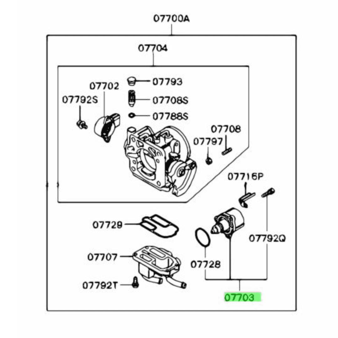 Sensor control valvula IAC Mitsubishi Lancer 1.6 1.8 2.0 2000 - 2013 MD619857, 1450A132 Genuino Original - Imagen 4