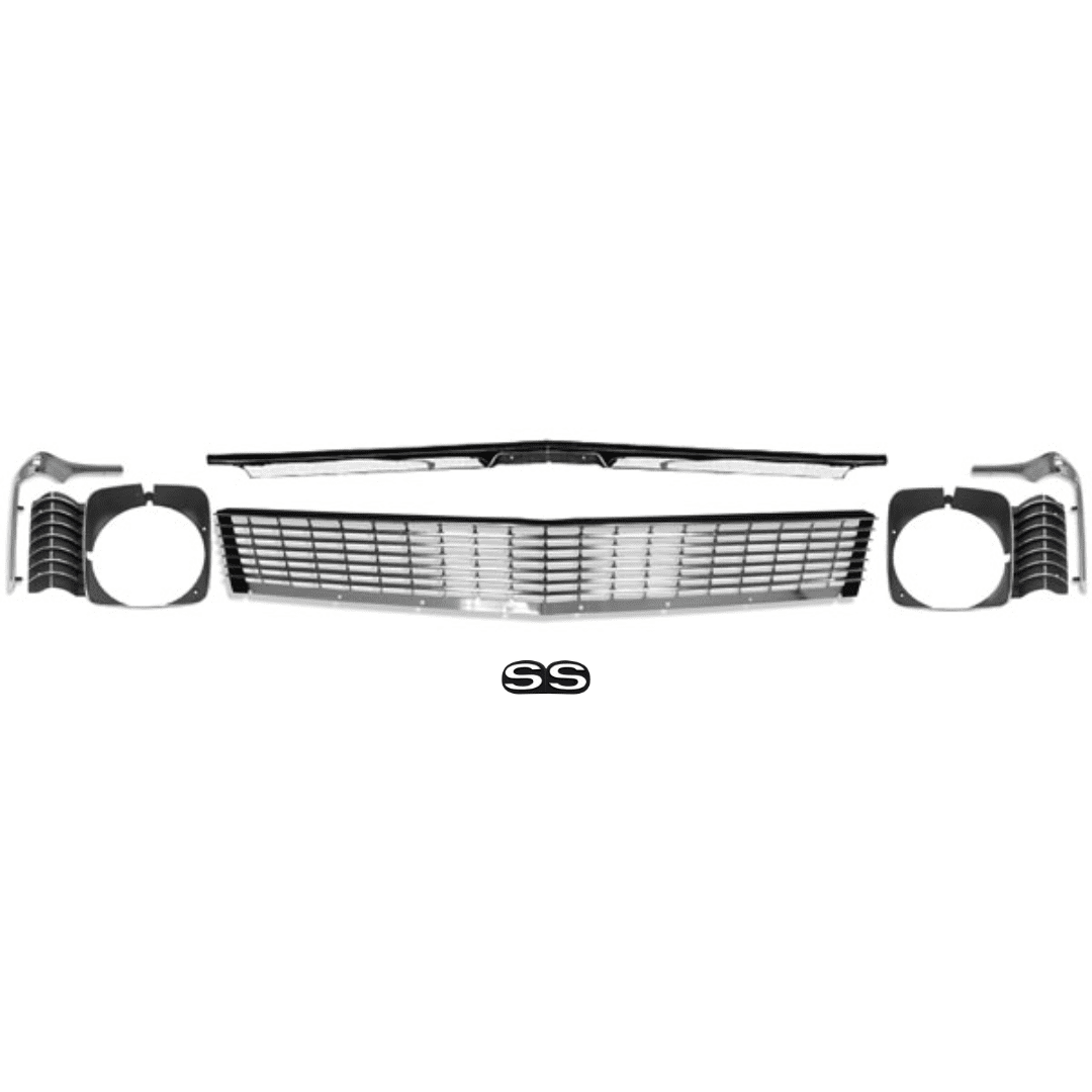 Kit de Parrilla Frontal Standard Chevrolet Nova 1970-1972 70N-GMBZL Marca Ground Up EEUU