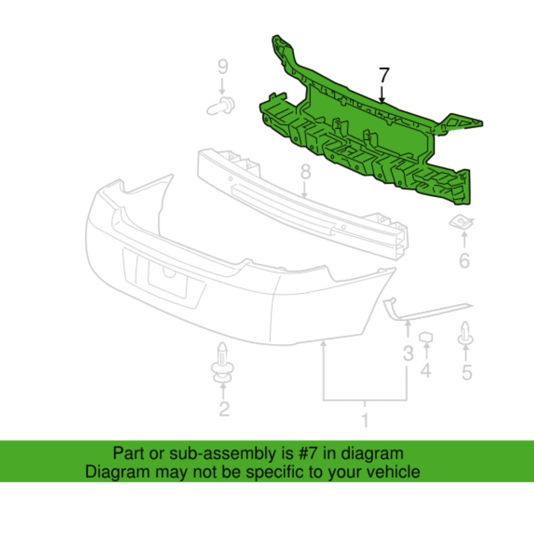 Refuerzo Viga Metalico de Parachoques Trasero Chevrolet Impala SS 5.3 8cil 2006-2016 20759789, 15262672 Genuino Original GM - Imagen 3