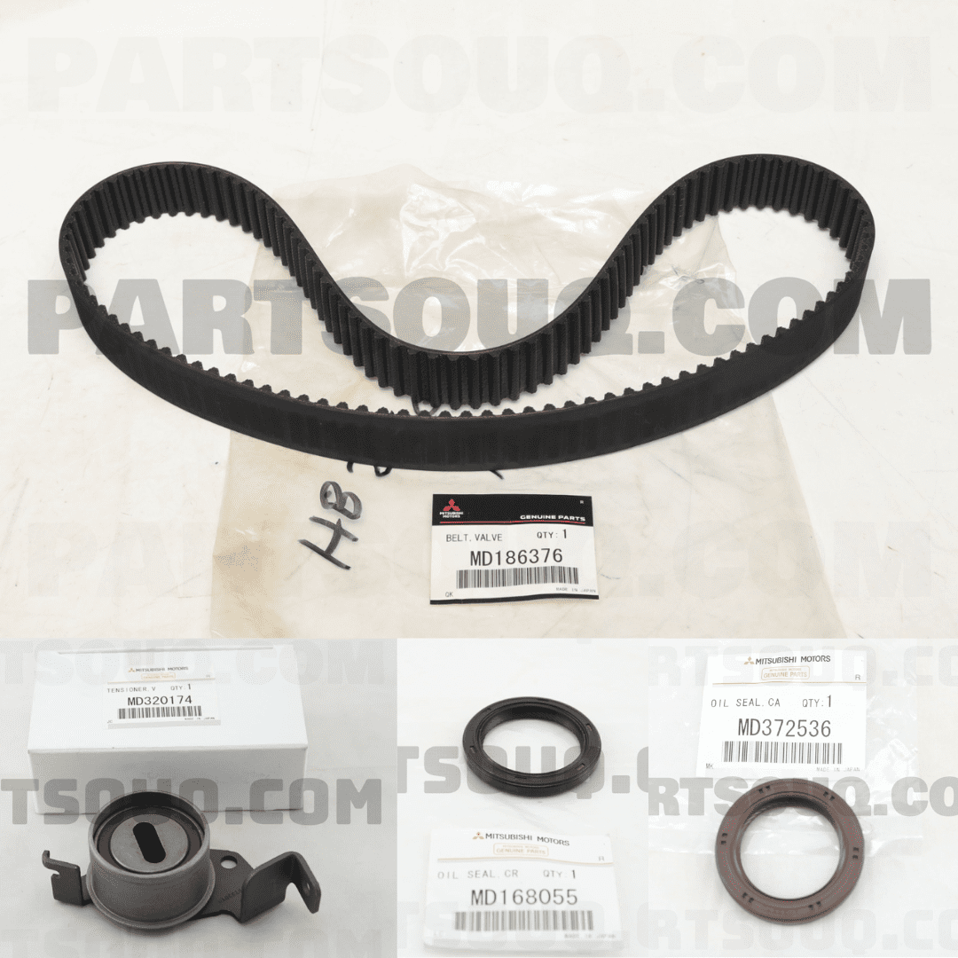 Kit de Correa de Tiempo Sincronización (4 piezas) Mitsubishi Lancer Touring 2.0 4G93 4G94 MD186376 2004-2012 Mitsubishi Genuino Original