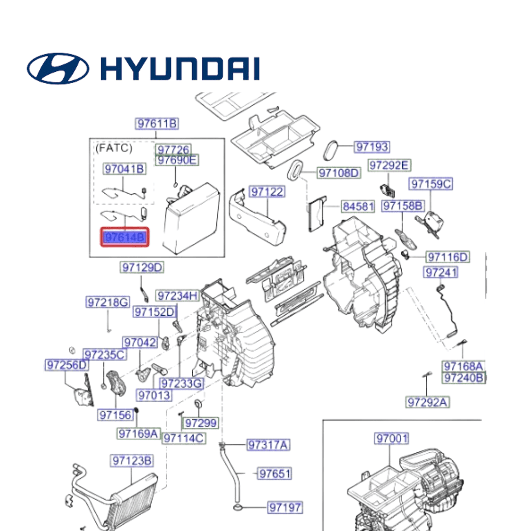 Thermocon A/A Hyundai Tucson 2005-2009 971432E250 Genuino Hyundai - Imagen 3