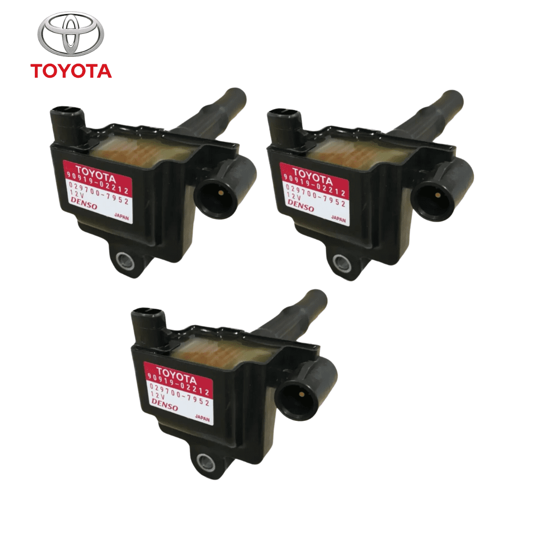 Juego de 3 Bobinas Toyota Land Cruiser Prado (5VZFE) 3.4 1998-2008 9091902212 Genuino Original