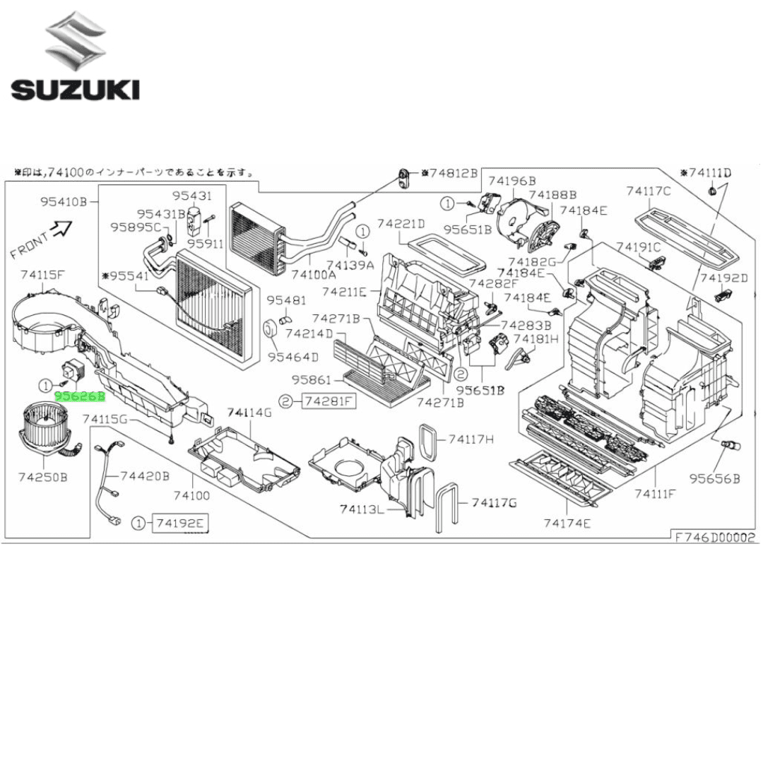Resistencia de Ventilador Aire Acondicionado Suzuki Grand Vitara 2.0 2005-2012 9562664J00 Genuino Original - Image 3