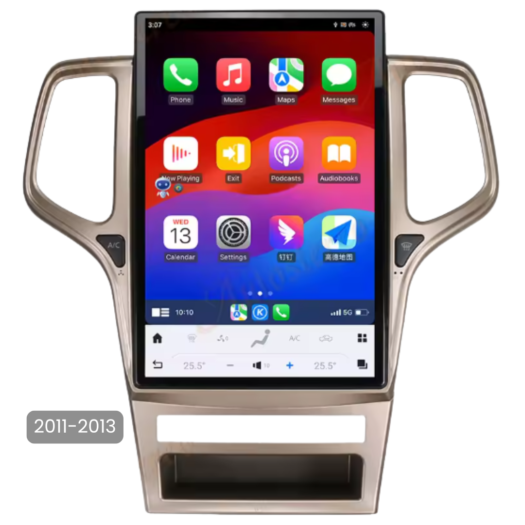 Pantalla Tesla Android 14.4" 8+128GB Jeep Grand Cherokee 2011-2021 Carplay GPS Multimedia Negro/Dorado - Imagen 7