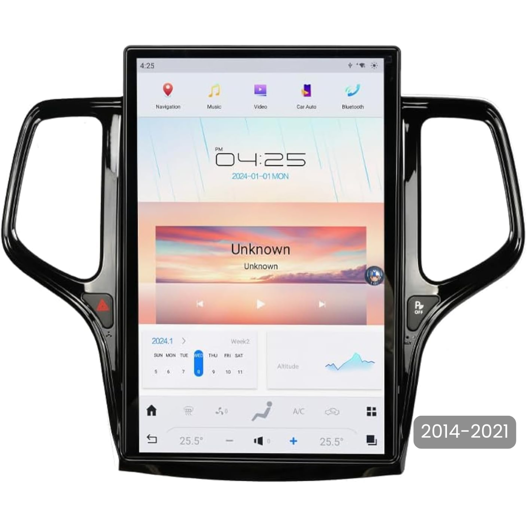 Pantalla Tesla Android 14.4" 8+128GB Jeep Grand Cherokee 2011-2021 Carplay GPS Multimedia Negro/Dorado - Imagen 8